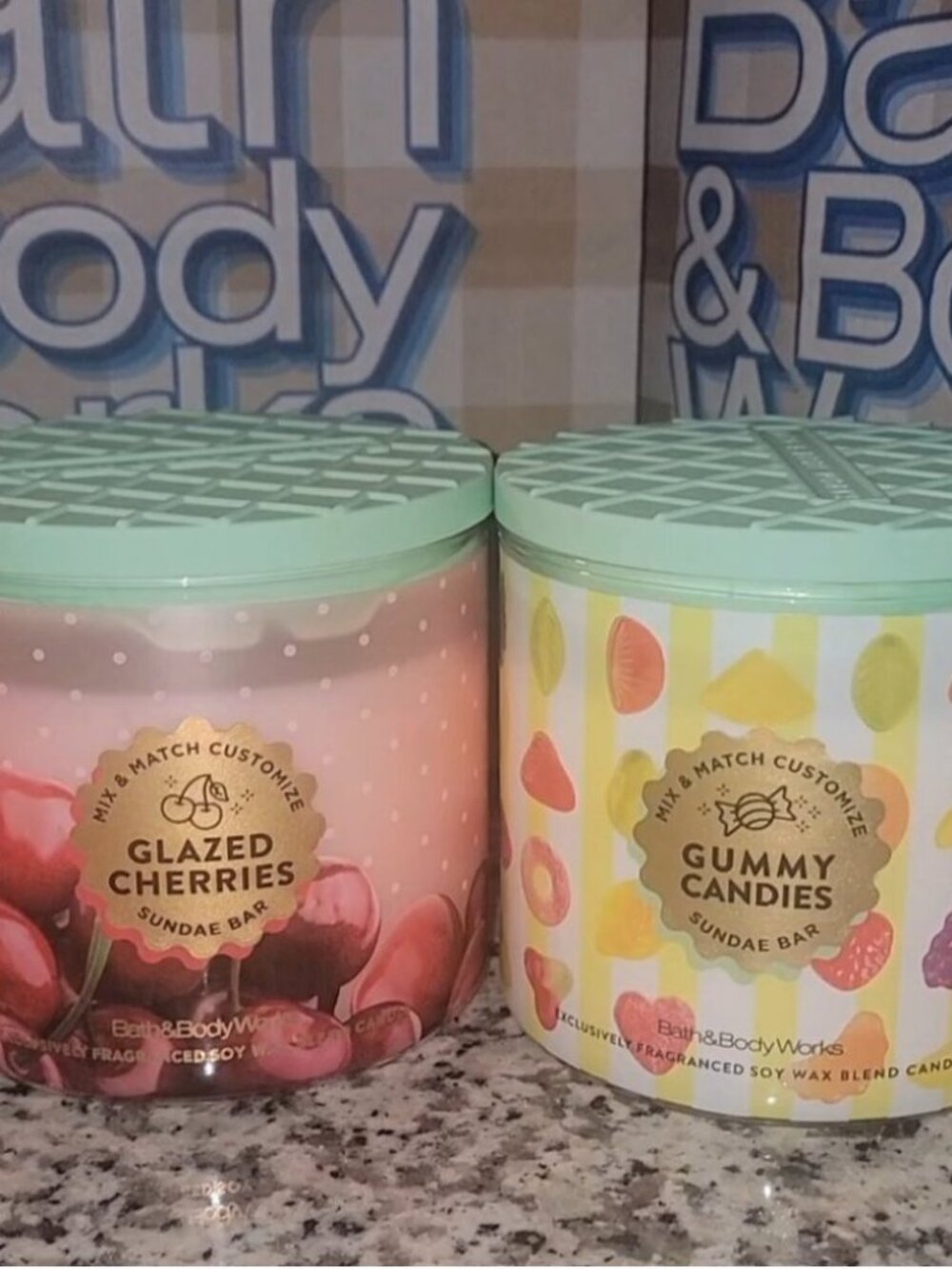 NEW LIMITED EDITION SUNDAE BAR GUMMY CANDIES & GLAZED CHERRIES SET